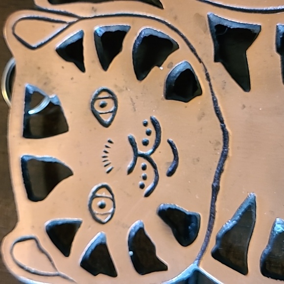 Vintage Copper Tone Cat Trivet - Picture 3 of 8